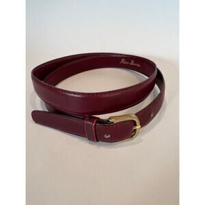 Vintage Made in Italy Peter Barton Genuine Leather Belt Red Size 34 SG